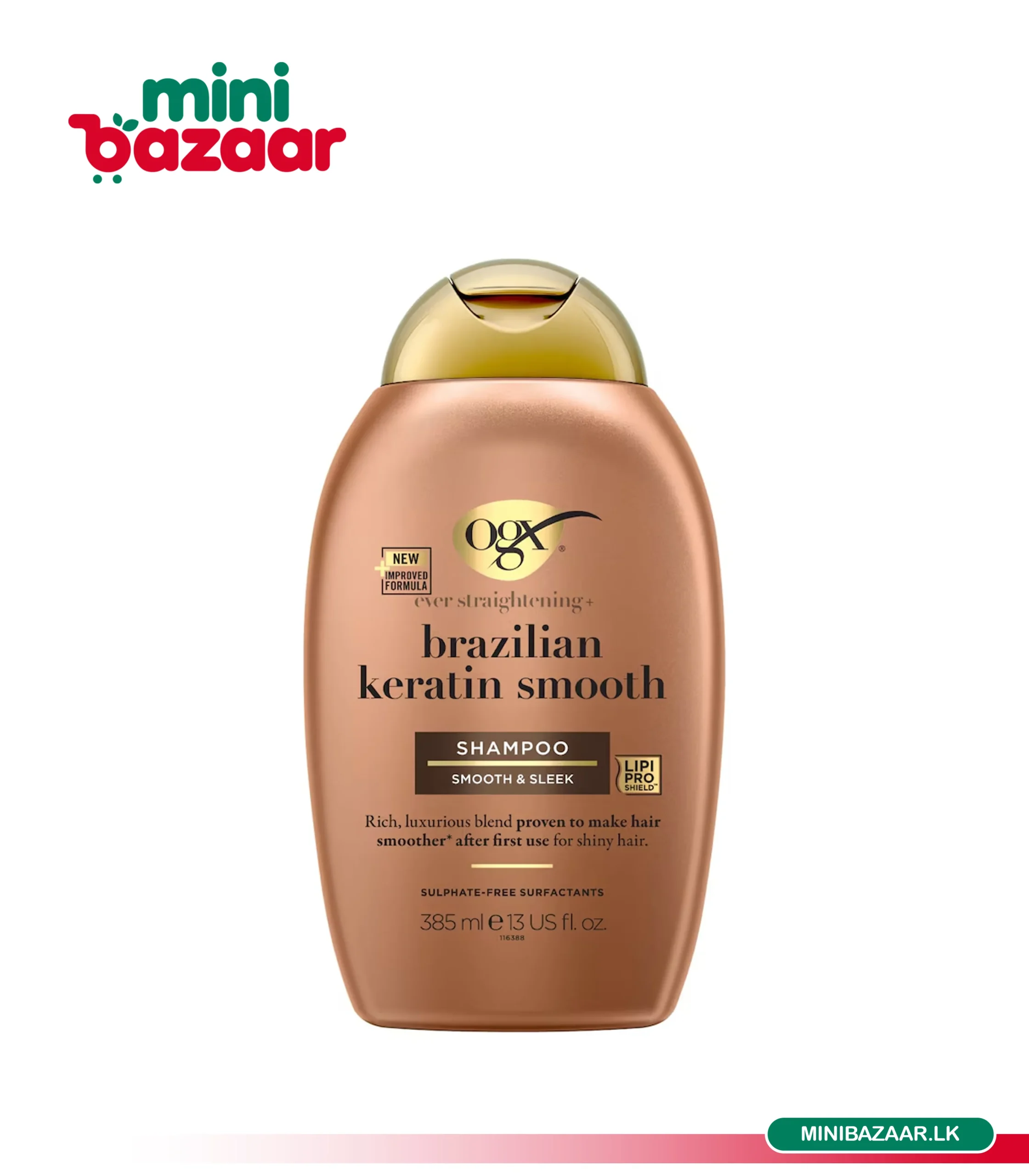 Brazilian Keratin Smooth Shampoo 385ml Brazilian Keratin Smooth Shampoo 385ml - Image 1