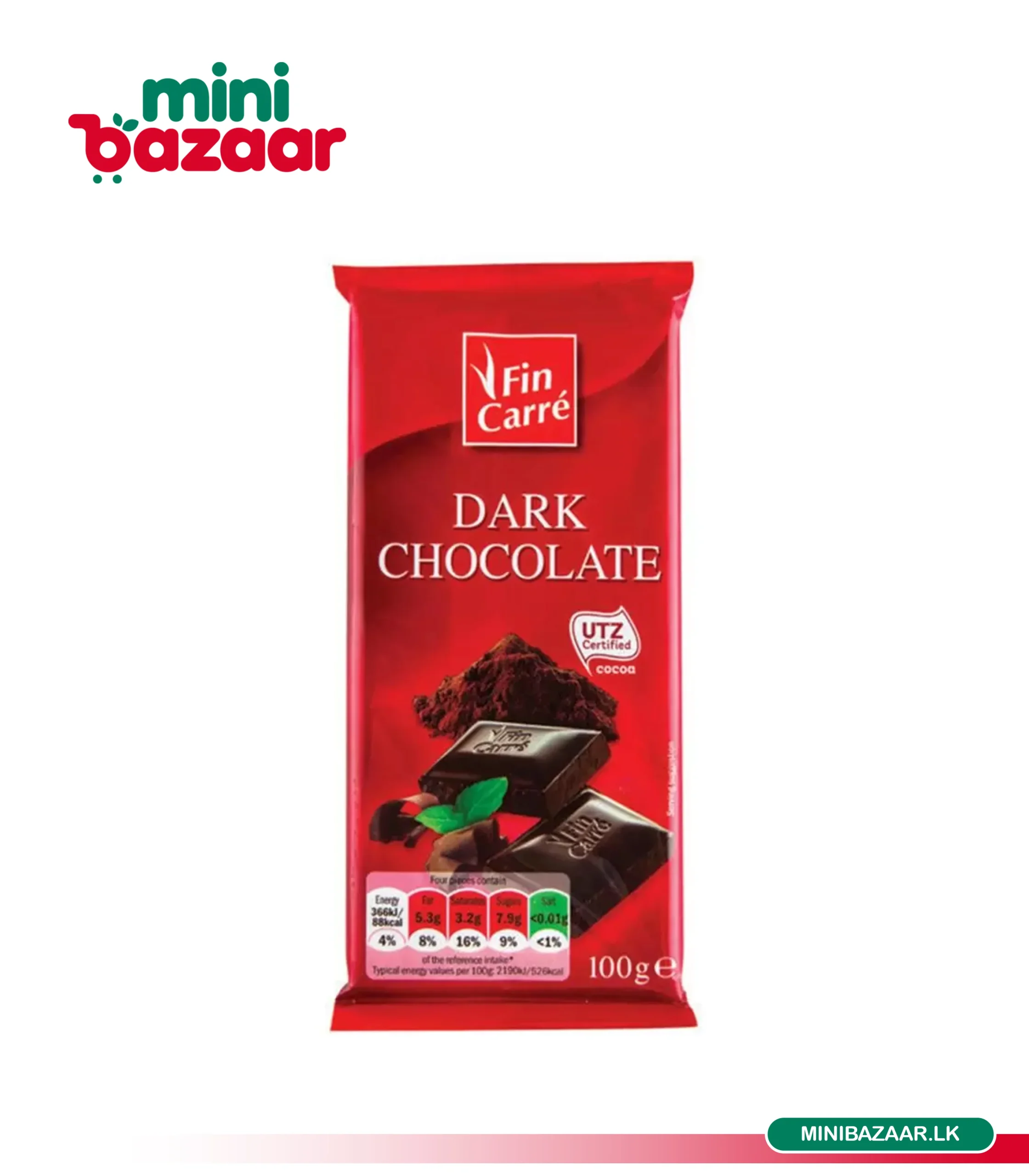Fin Carre Dark Chocolate 100g Fin Carre Dark Chocolate 100g - Image 1