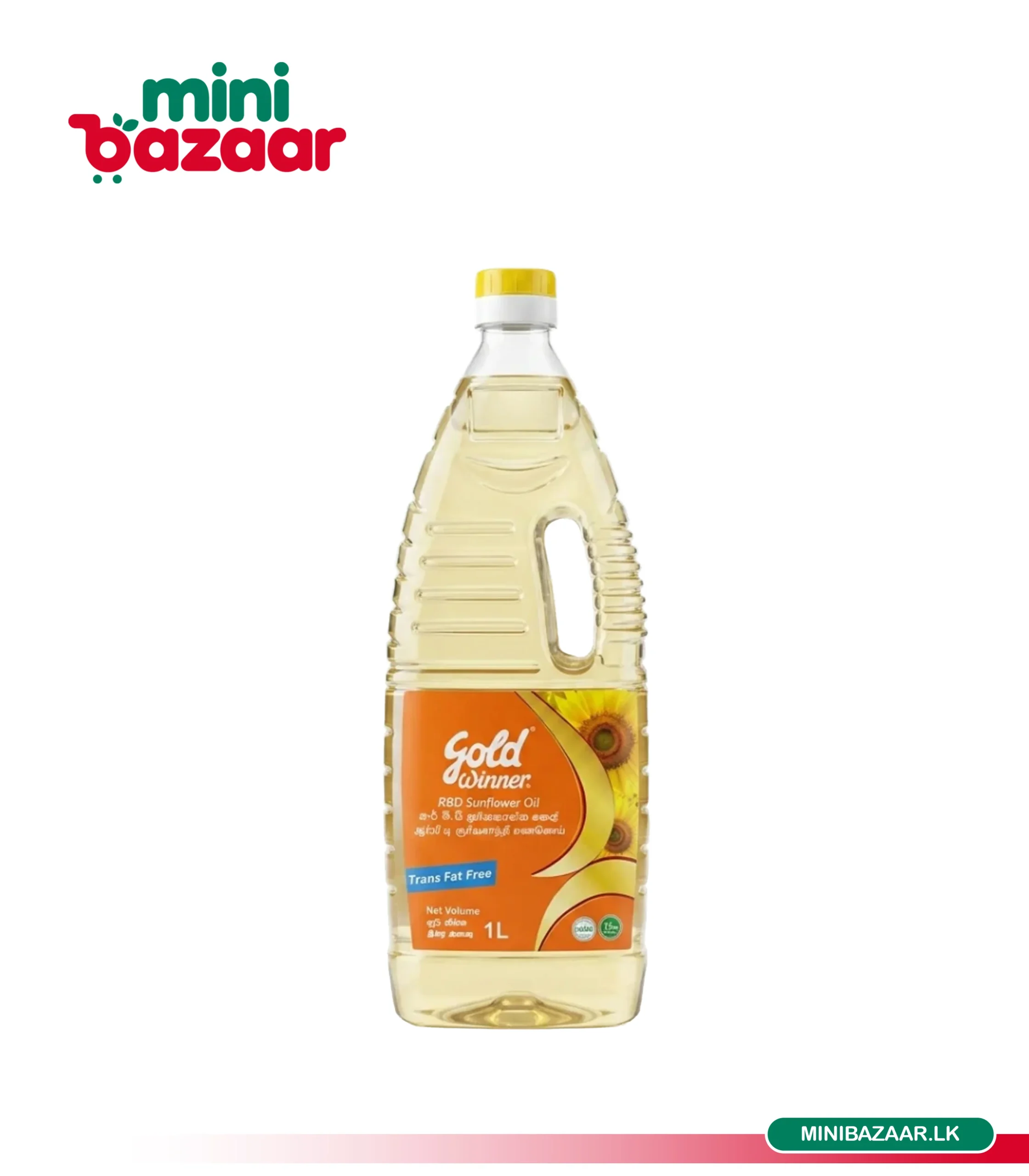 Gold Winner Sunflower Oil 1L Gold Winner Sunflower Oil 1L - Image 1
