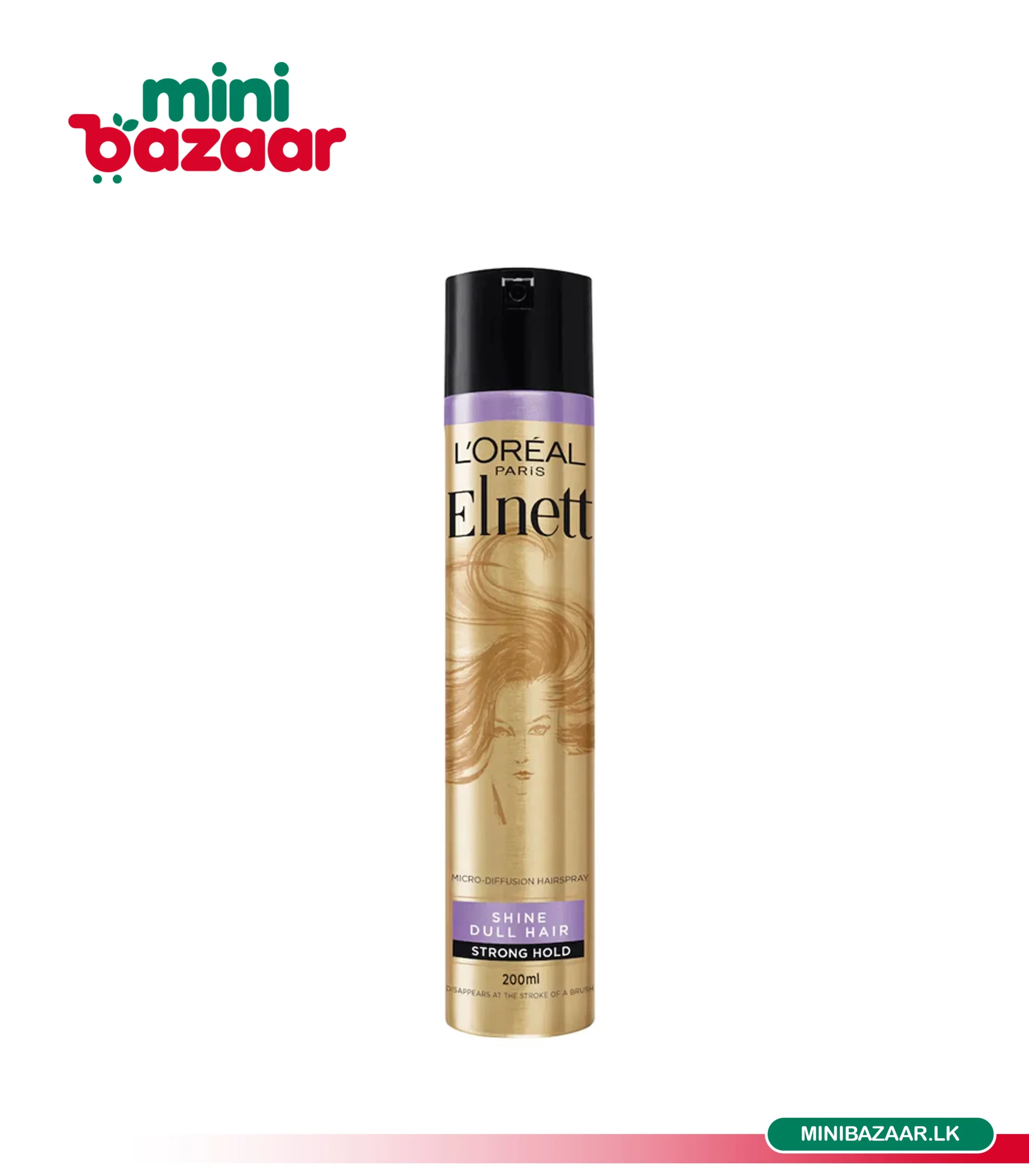 L'oreal Paris Elnett Strong Hold Hairspray Dull Hair 200ml L'oreal Paris Elnett Strong Hold Hairspray Dull Hair 200ml - Image 1