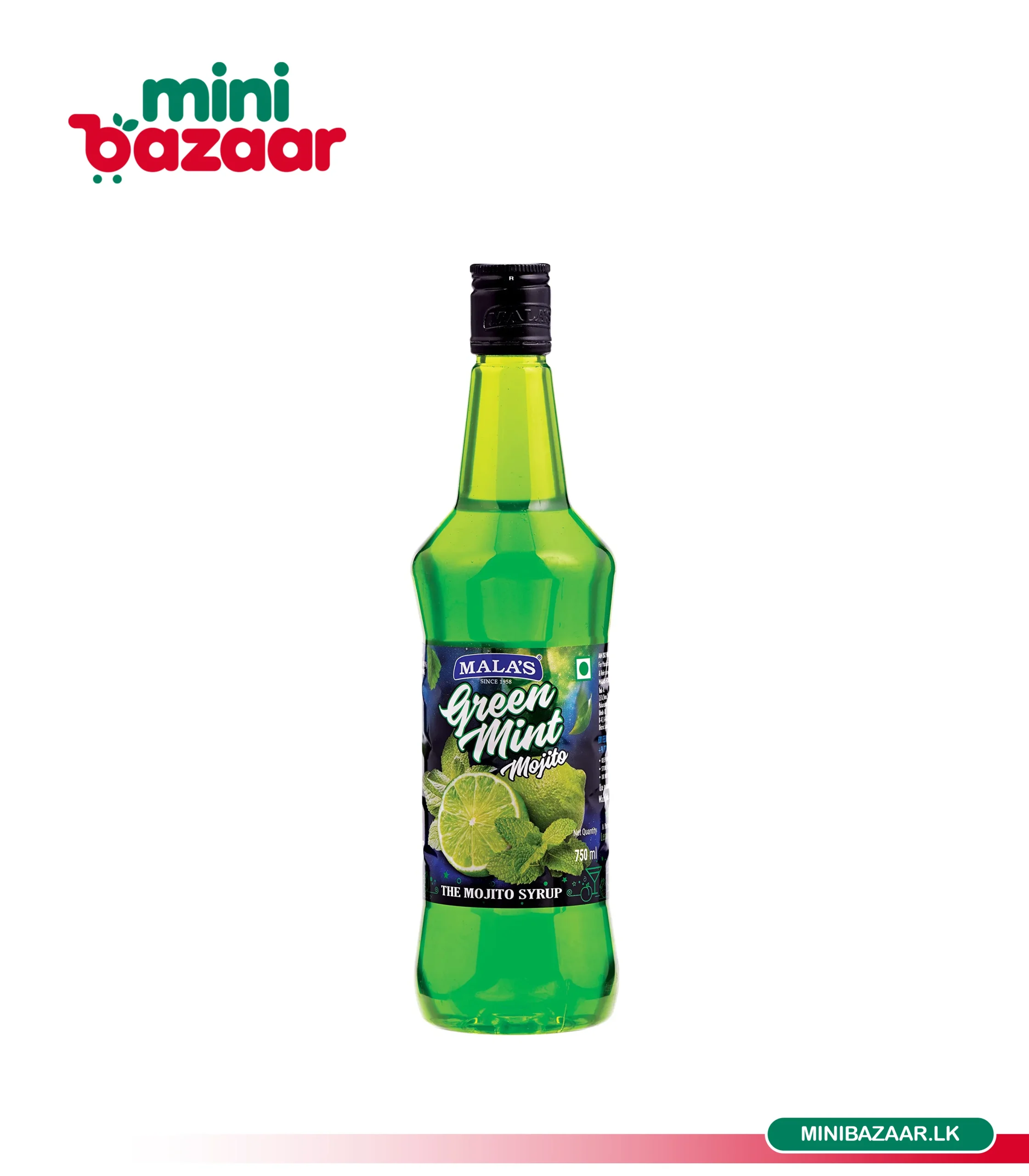Mala's Green Mint Mojito Syrup 750ml Mala's Green Mint Mojito Syrup 750ml - Image 1
