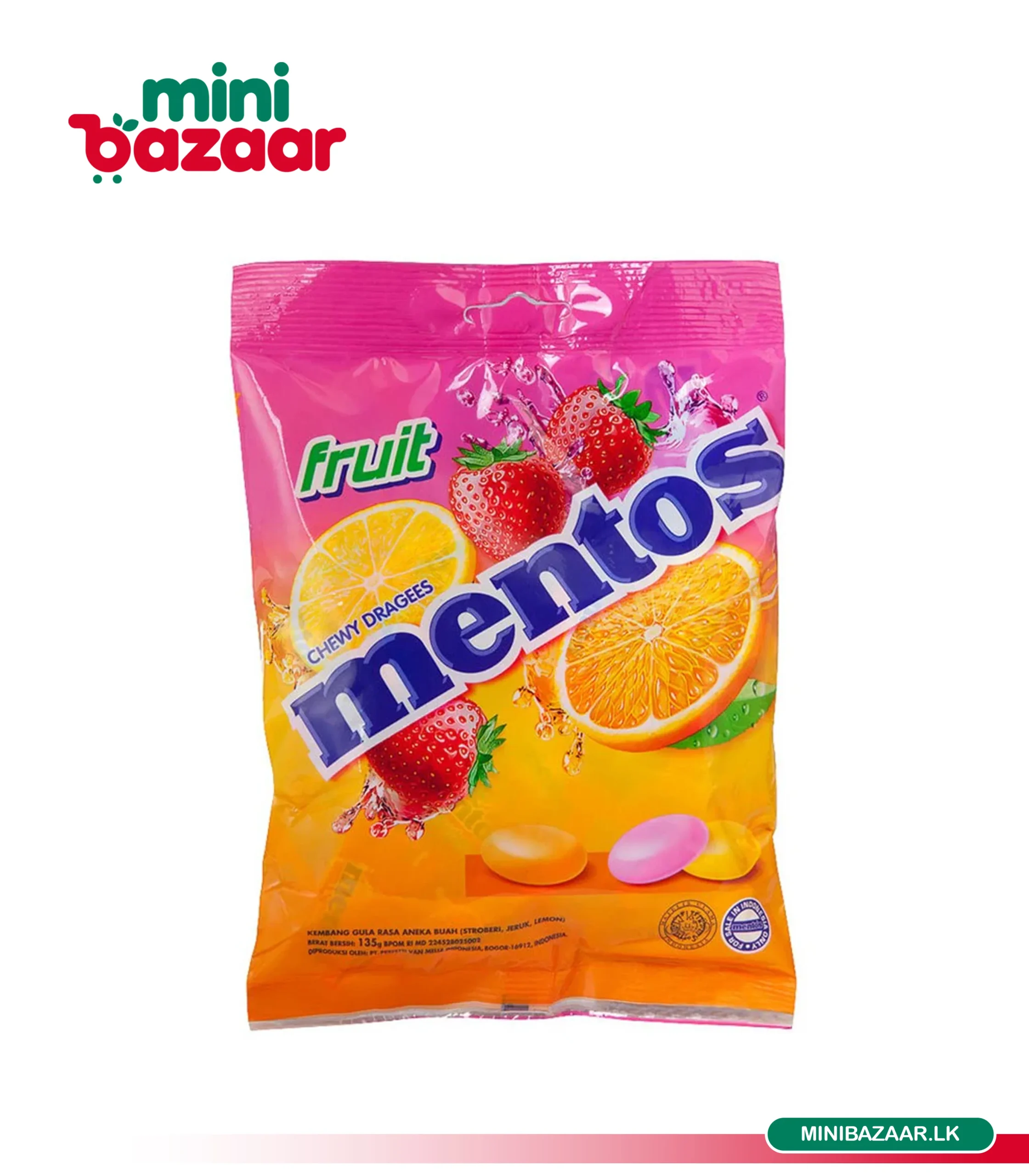 Mentos Chewy Dragees 135g Mentos Chewy Dragees 135g - Image 1