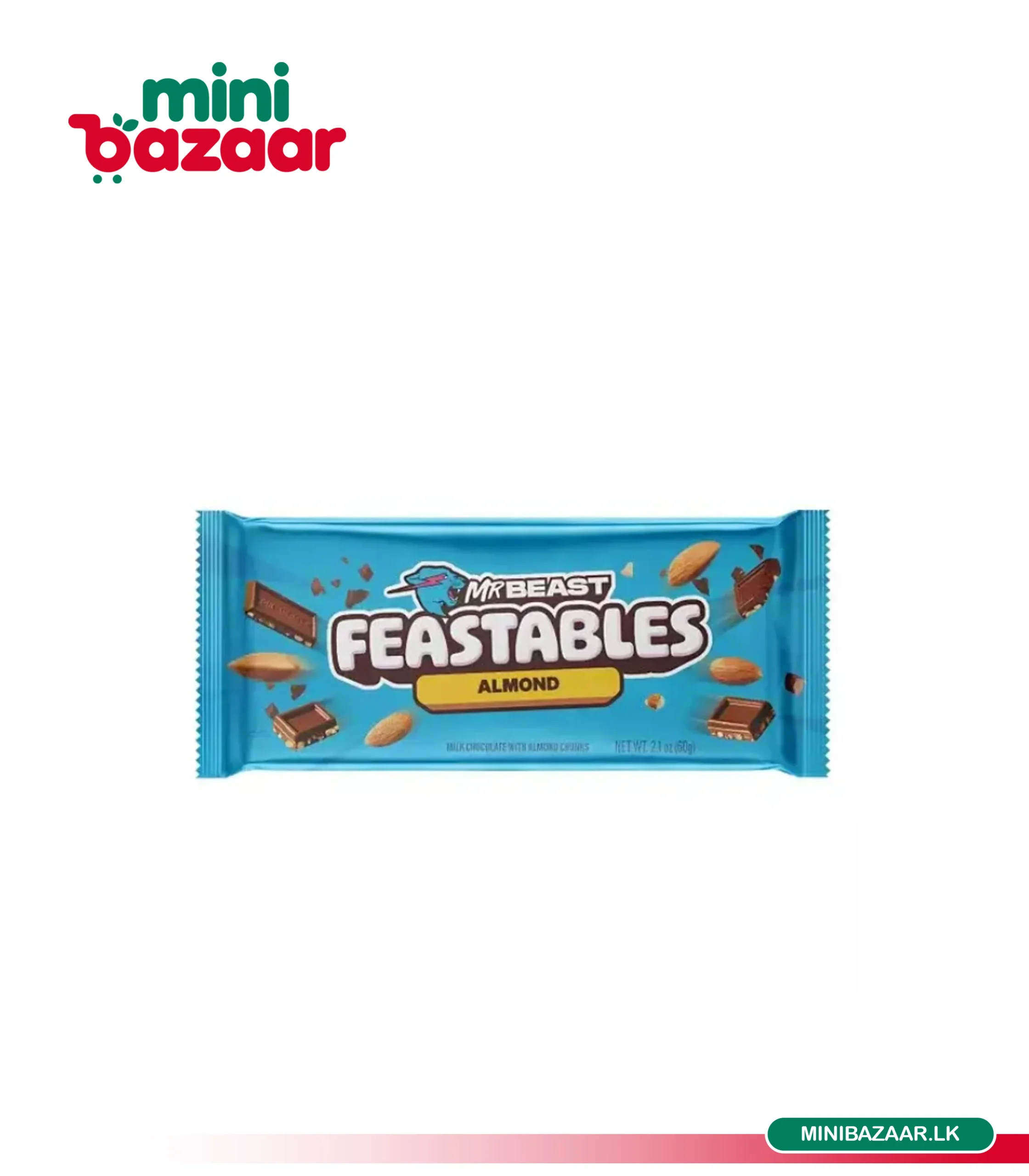 Mr Beast Feastables Almond 60g Mr Beast Feastables Almond 60g - Image 1