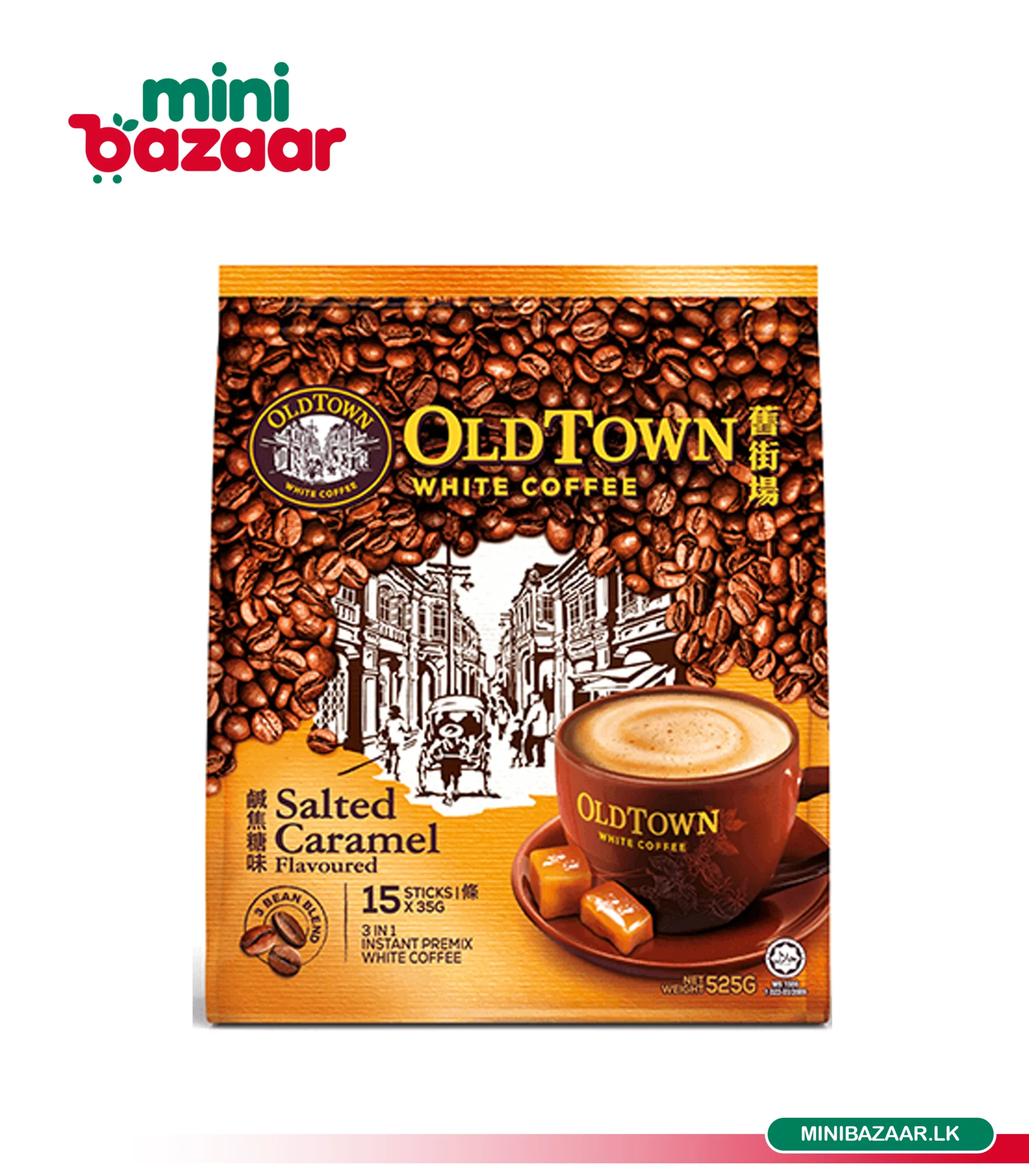 OldTown Salted Caramel Coffee 15Sticks OldTown Salted Caramel Coffee 15 Sticks - Image 1