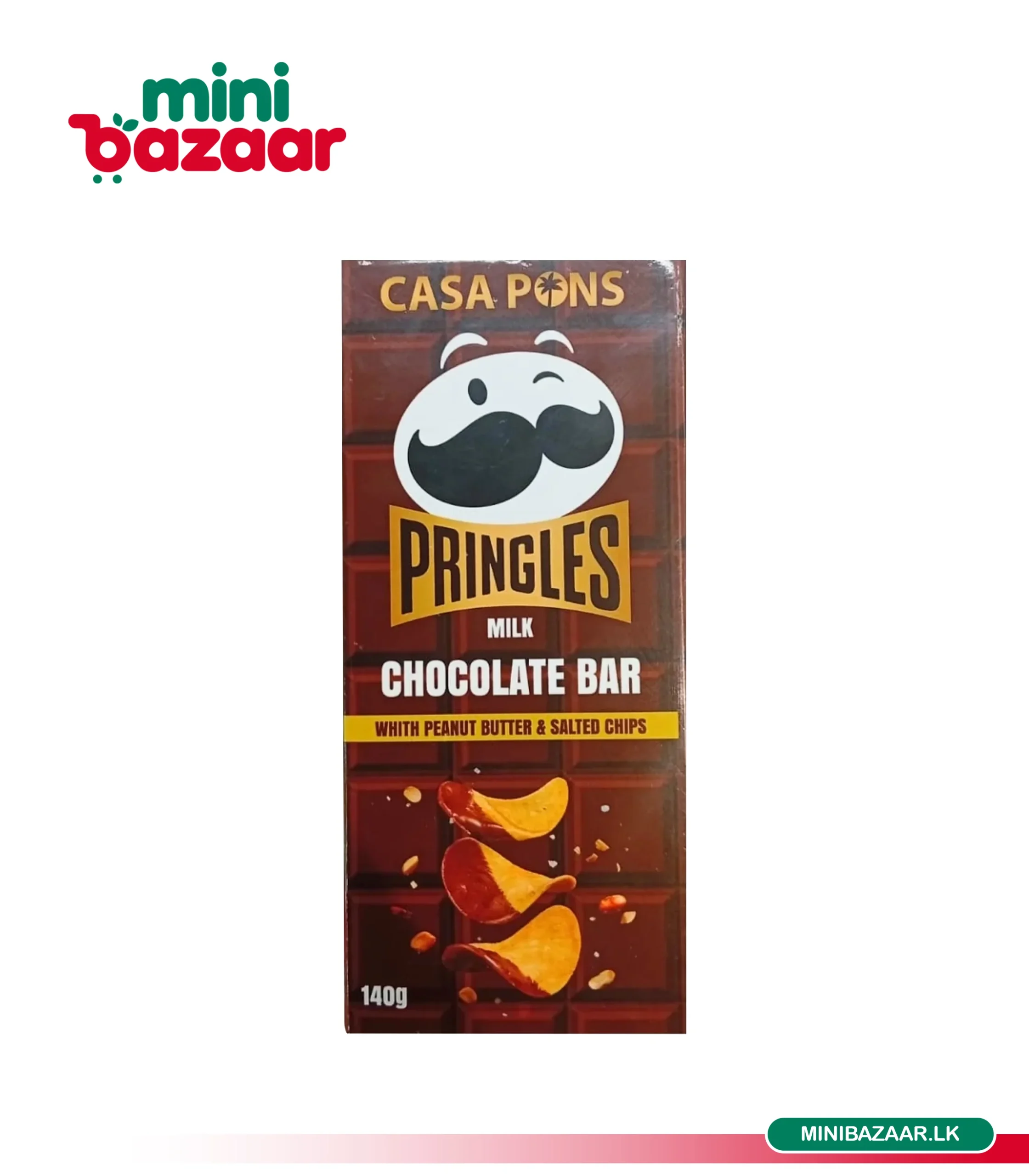 Pringles Chocolate With Peanut Butter & Salted Chips 140g Pringles Chocolate With Peanut Butter & Salted Chips 140g - Image 1